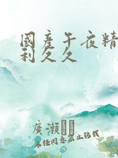 国产午夜精品福利久久