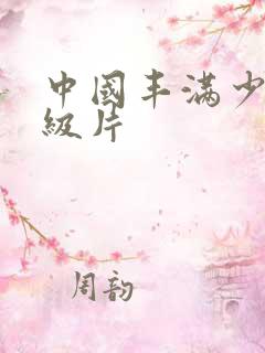 中国丰满少妇一级片
