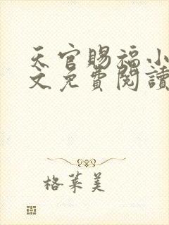 天官赐福小说全文免费阅读未删减无弹窗