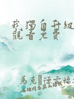 我独自升级动漫观看免费