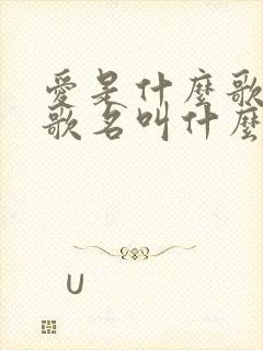 爱是什么歌词的歌名叫什么