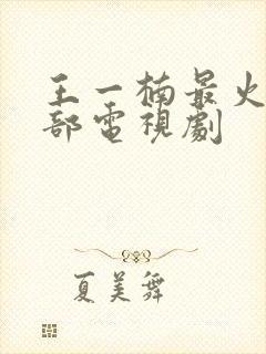 王一楠最火的5部电视剧