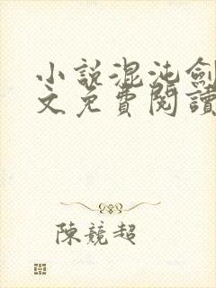 小说混沌剑神全文免费阅读