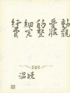 纤细的爱动漫免费完整版观看全集下载