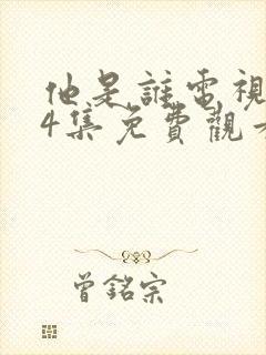 他是谁电视剧24集免费观看全集