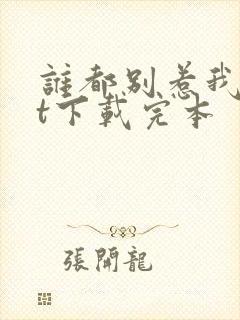 谁都别惹我txt下载完本