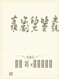 有你的时光里电视剧免费观看