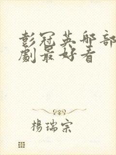 彭冠英哪部电视剧最好看