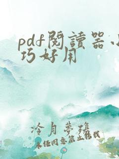 pdf阅读器小巧好用