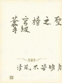 苍穹榜之圣灵纪等级