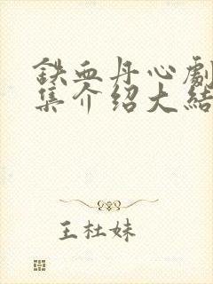 铁血丹心剧情分集介绍大结局