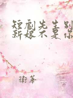 短剧先生别闹了新娘不是你免费观看