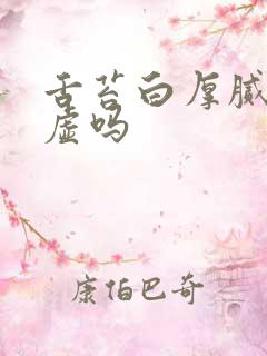 舌苔白厚腻是阳虚吗