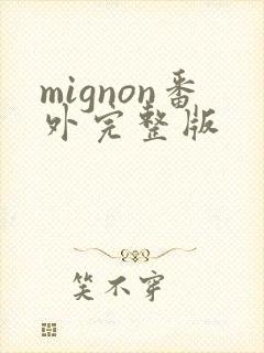 mignon番外完整版