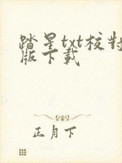 踏星txt校对版下载