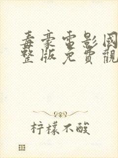 毒豪电影国语完整版免费观看