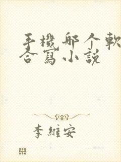 手机哪个软件适合写小说