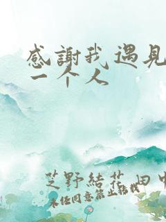 感谢我遇见的每一个人