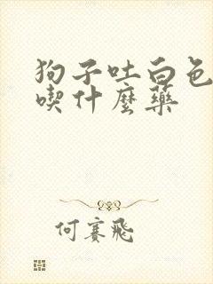 狗子吐白色粘液吃什么药