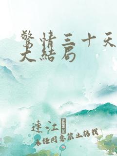 惊情三十天原著大结局