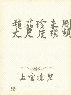 赵茹珍未删减的大尺度视频