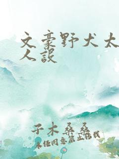 文豪野犬太宰治人设