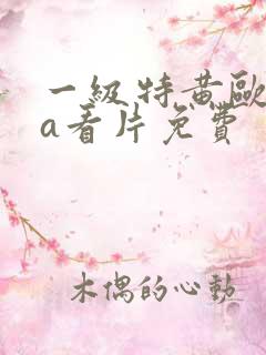 一级特黄欧美aa看片免费