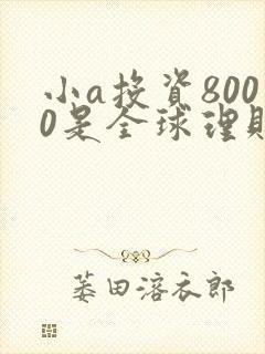 小a投资8000是全球理财吗
