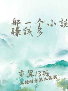 哪一个小说软件赚钱多