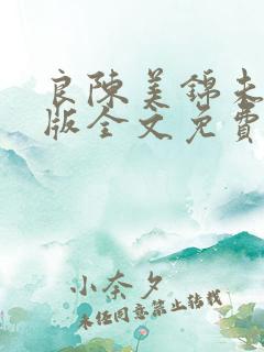 良陈美锦未删减版全文免费阅读