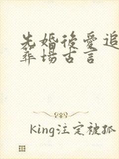 先婚后爱追妻火葬场古言