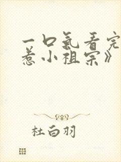 一口气看完《别惹小祖宗》