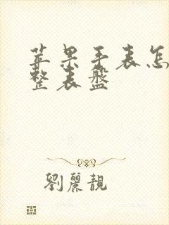 苹果手表怎么调整表盘