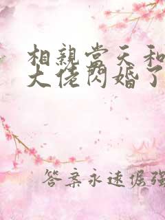 相亲当天和豪门大佬闪婚了小说完整免费