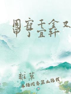 团宠千金又掉马甲了宜轩