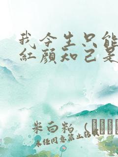 我今生只能做你红颜知己是什么歌