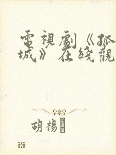 电视剧《孤战迷城》在线观看免费