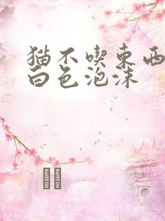 猫不吃东西呕吐白色泡沫