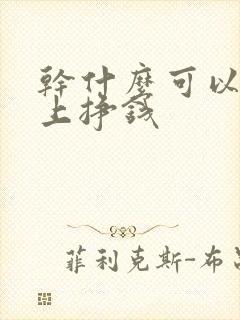 干什么可以在网上挣钱