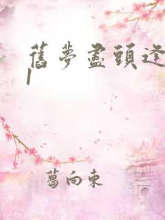 旧梦尽头逢新生1