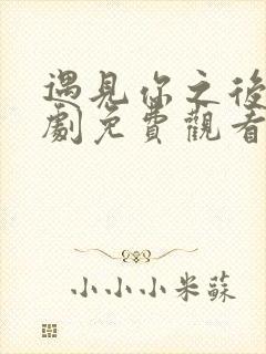 遇见你之后电视剧免费观看