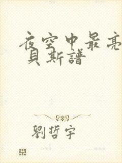 夜空中最亮的星 贝斯谱