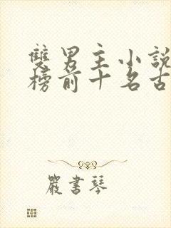 双男主小说排行榜前十名古装