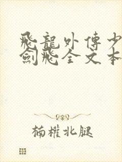 飞龙外传少年龙剑飞全文本阅读