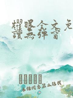 耀眼全文免费阅读无弹窗