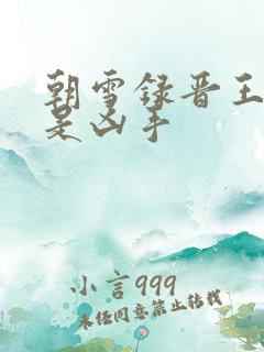 朝雪录晋王案谁是凶手