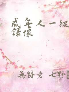 成年人一级黄色录像