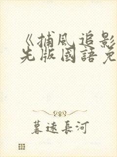 《捕风追影》抢先版国语免费观看