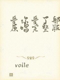 爱你爱了那么久原唱完整版