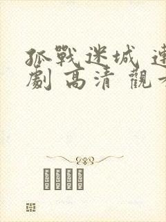 孤战迷城 连续剧 高清 观看